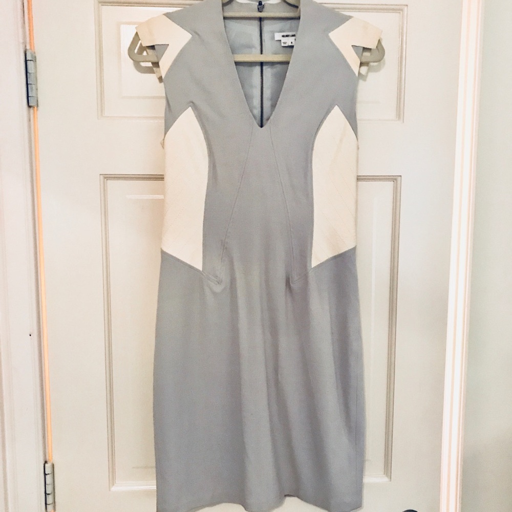 Helmut Lang dress w/leather panels